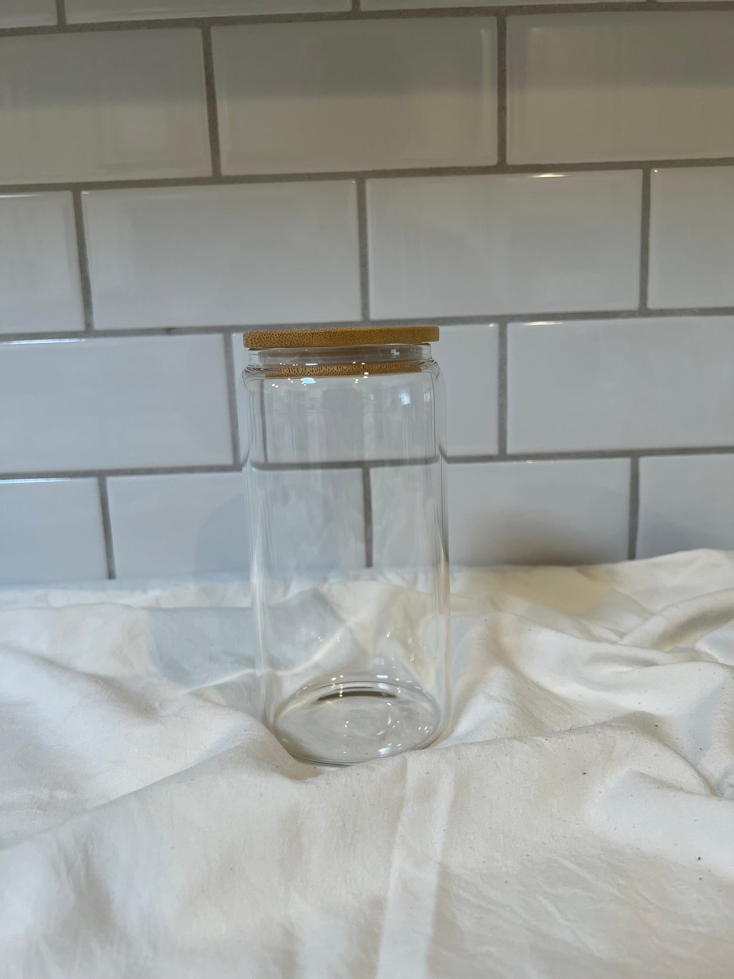 16oz glass cup (not a glitter snowglobe)