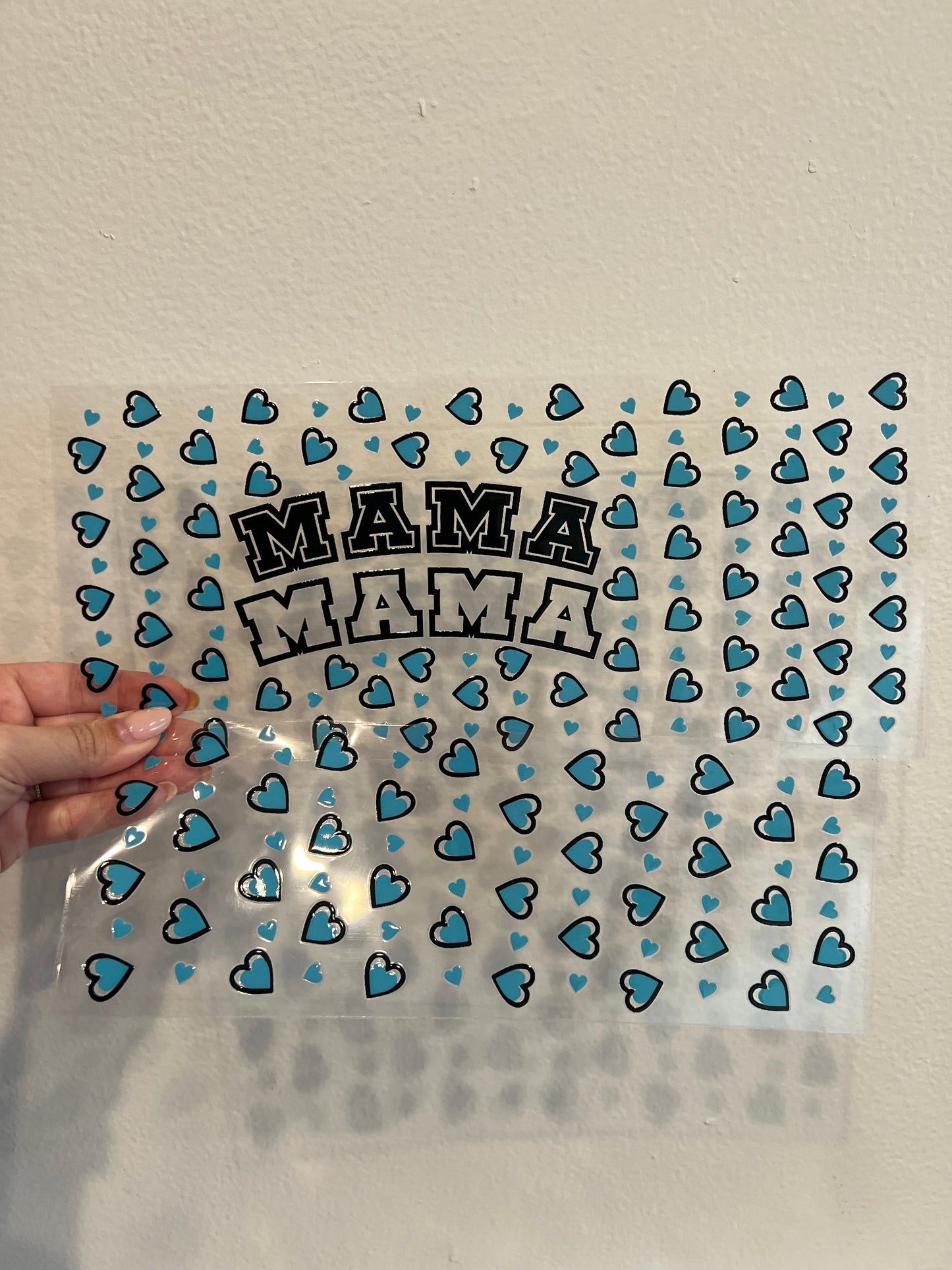 40oz mama blue heart