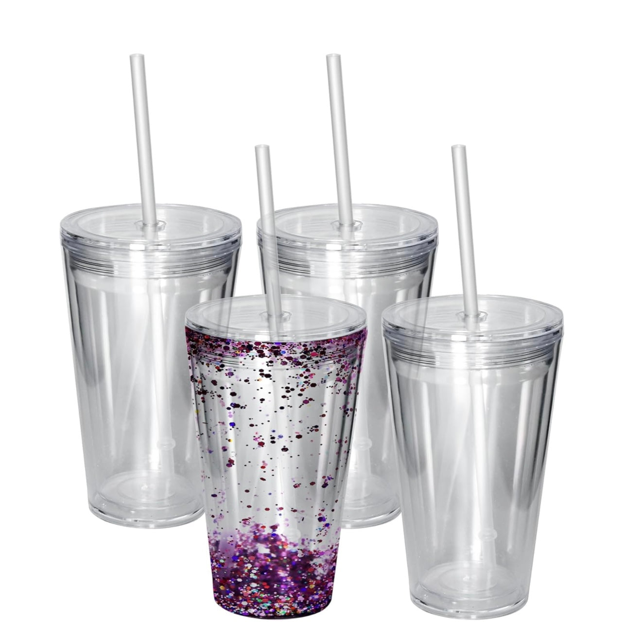 16oz Acrylic Snowglobe Tumbler