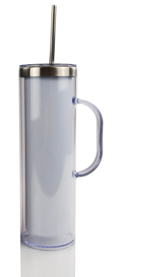 Blank wholesale 20oz skinny tumbler acrylic