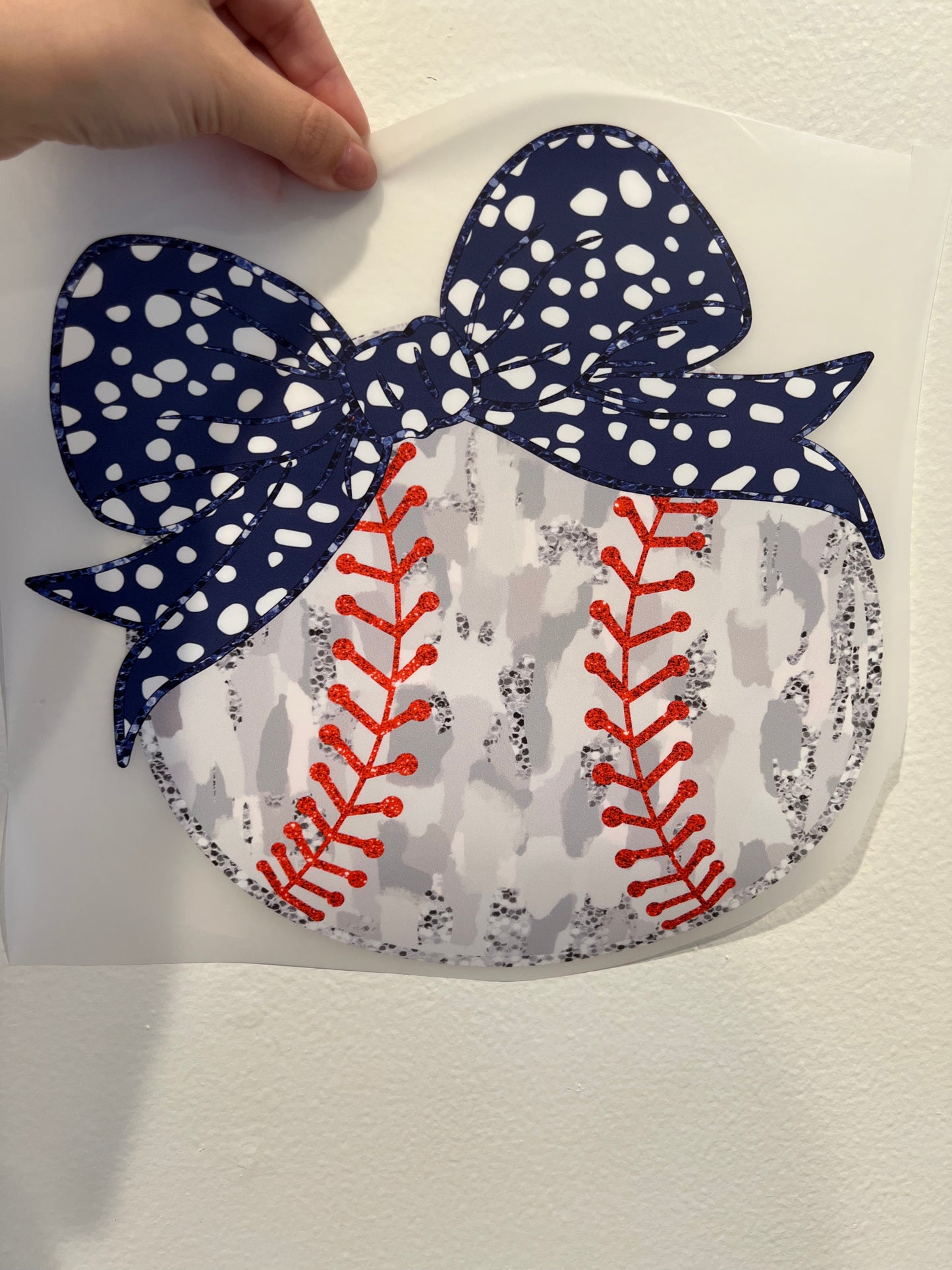 Red white blue baseball