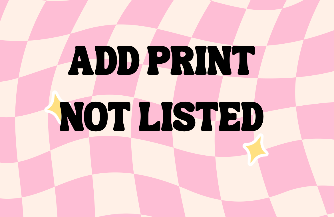 Add Shirt Print Not Listed