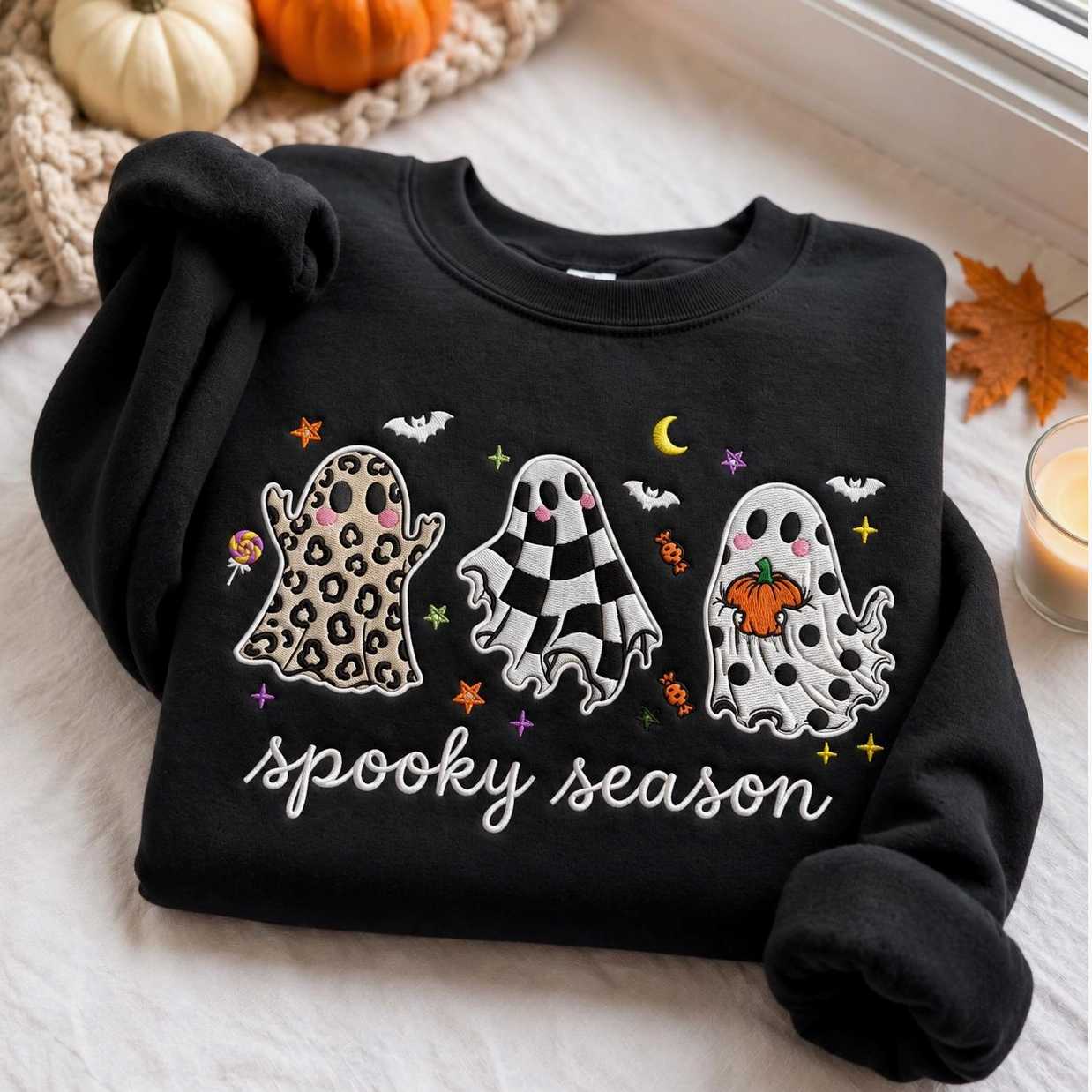 PREORDER Gildan Embroidered Black Crewneck