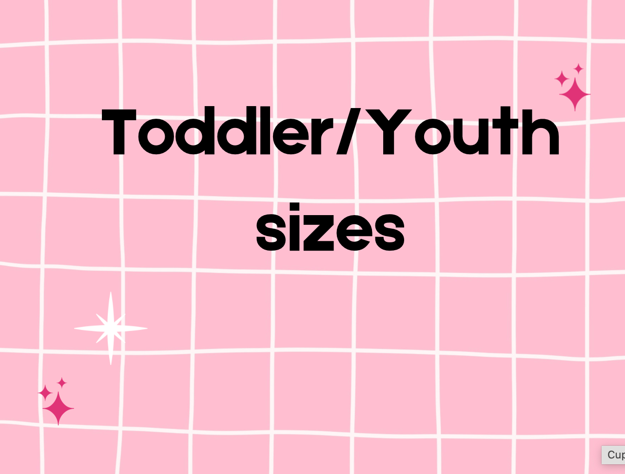 Toddler/Youth Sizes