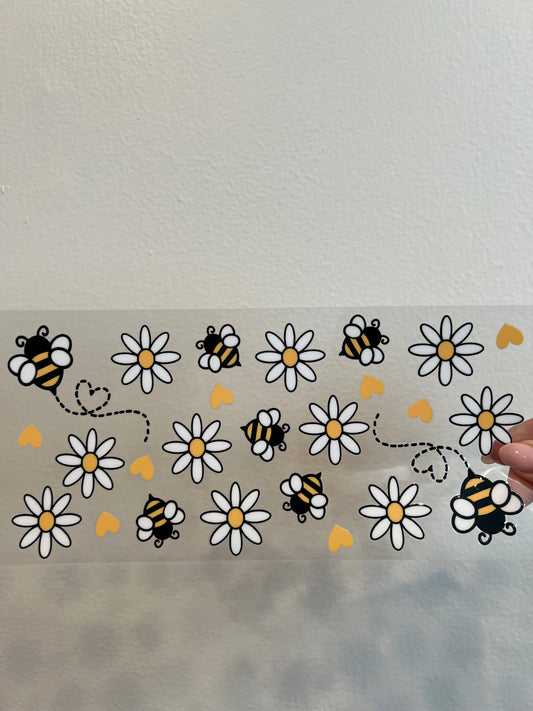 Bee and flowers