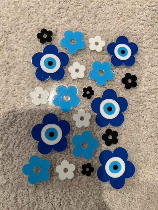 Flower evil eye decal