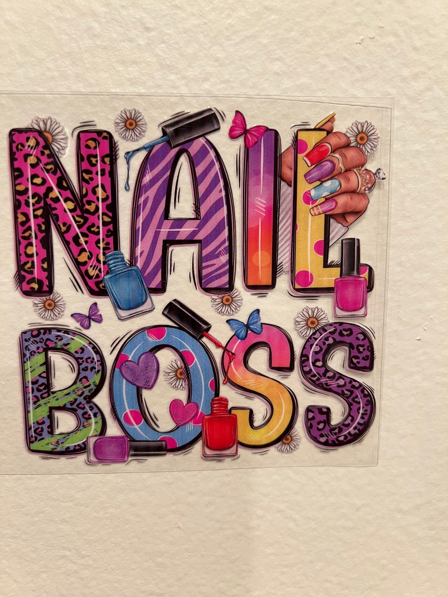 Nail boss decal