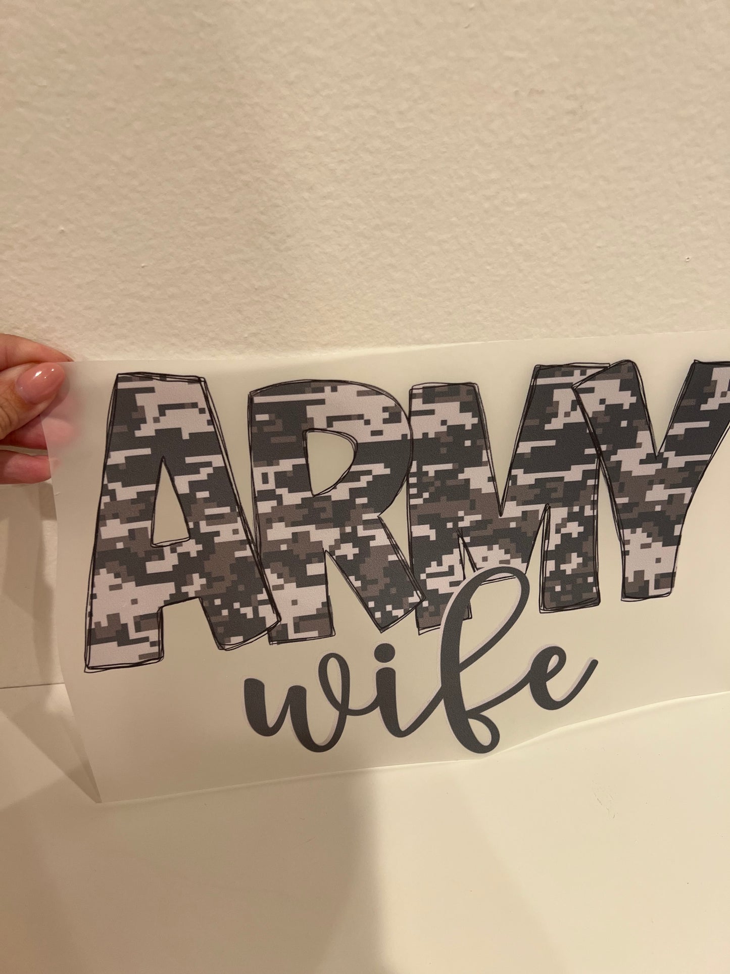 Army wife print