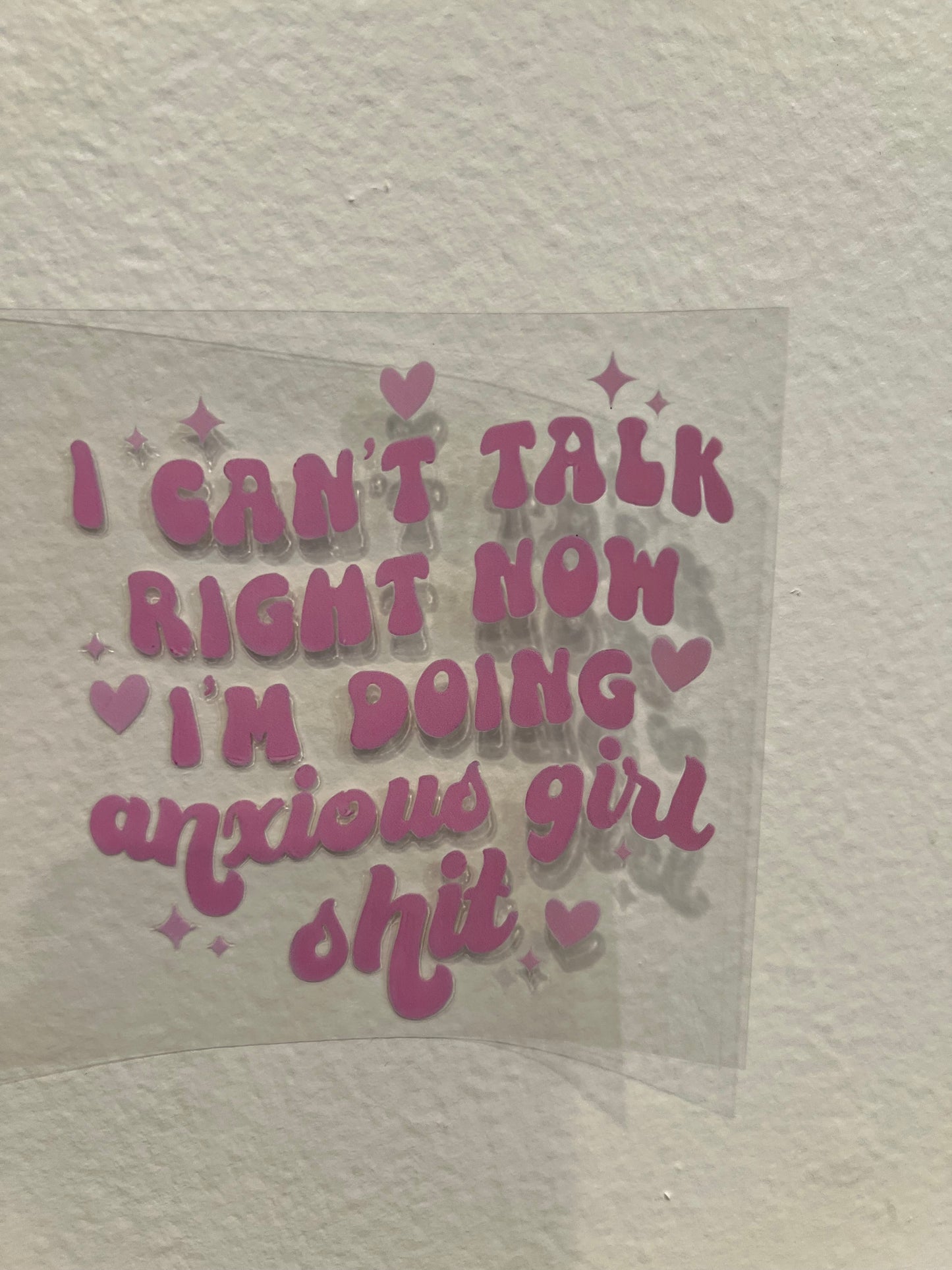 Anxious girl decal