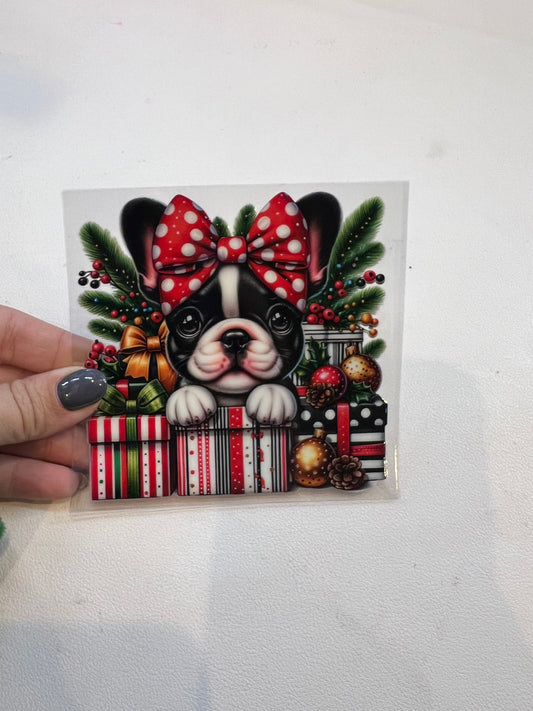 Christmas frenchie Decal