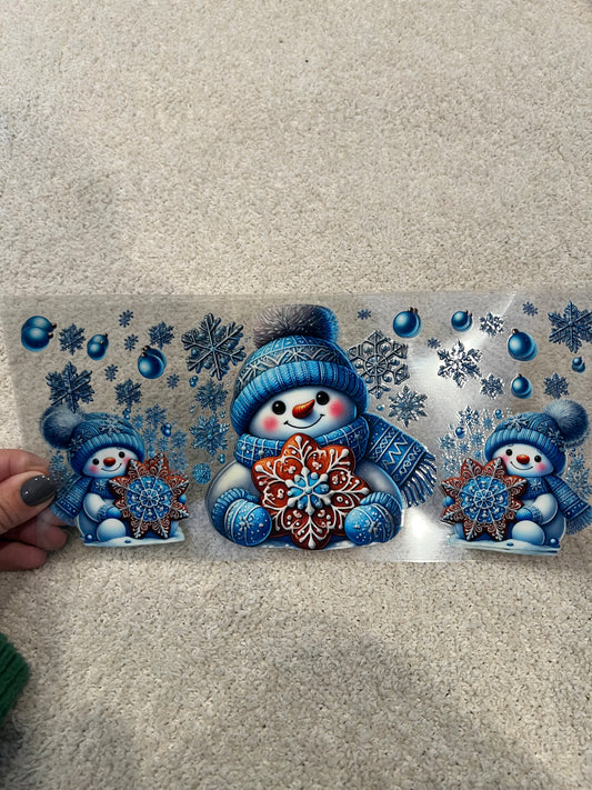 Blue snowman