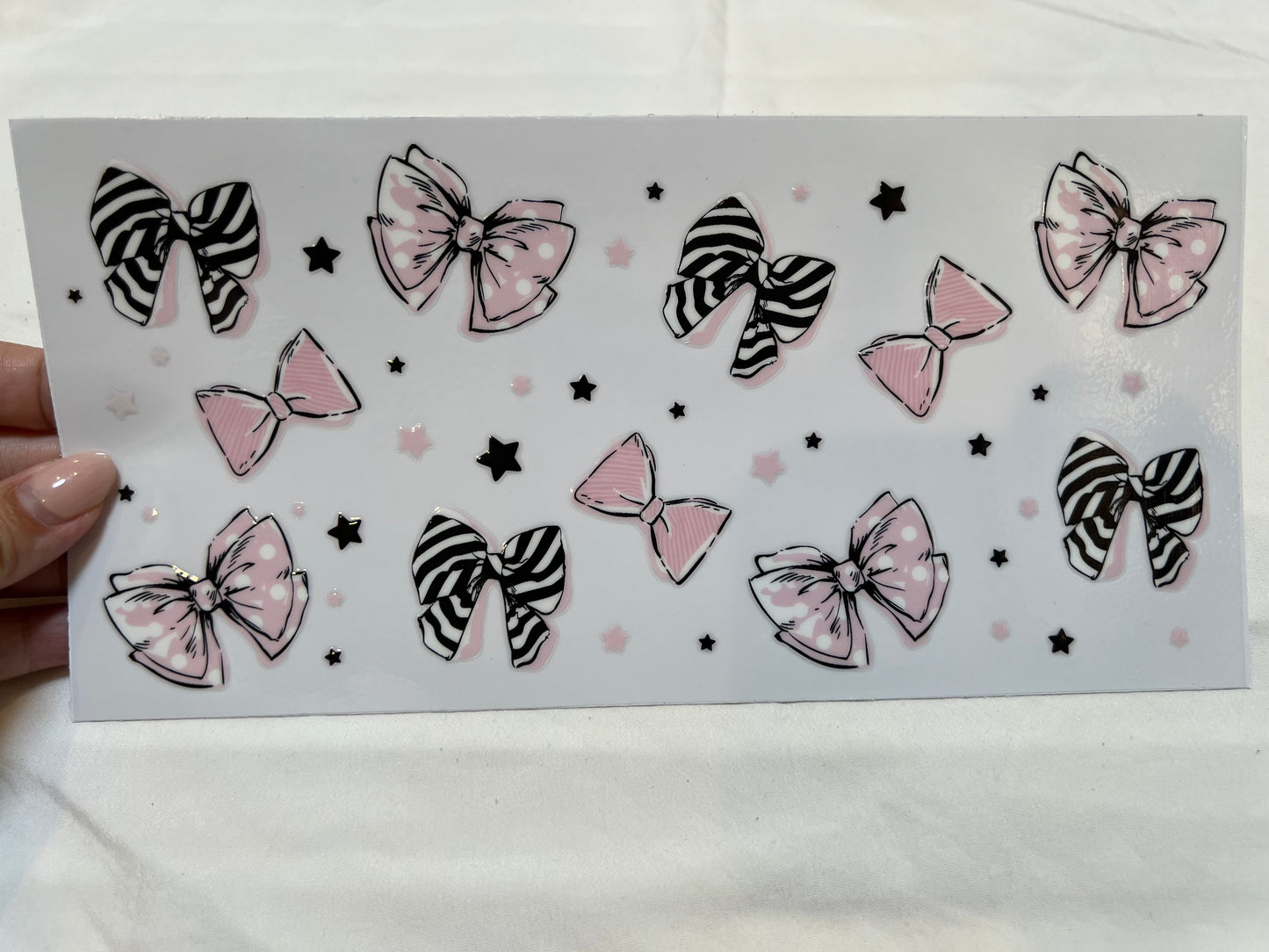 Bows pink black