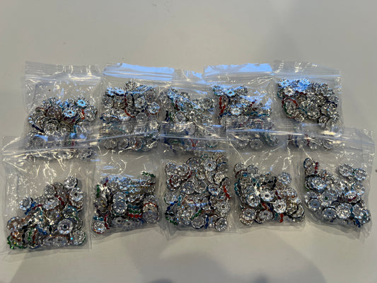 12mm rhinestone spacer