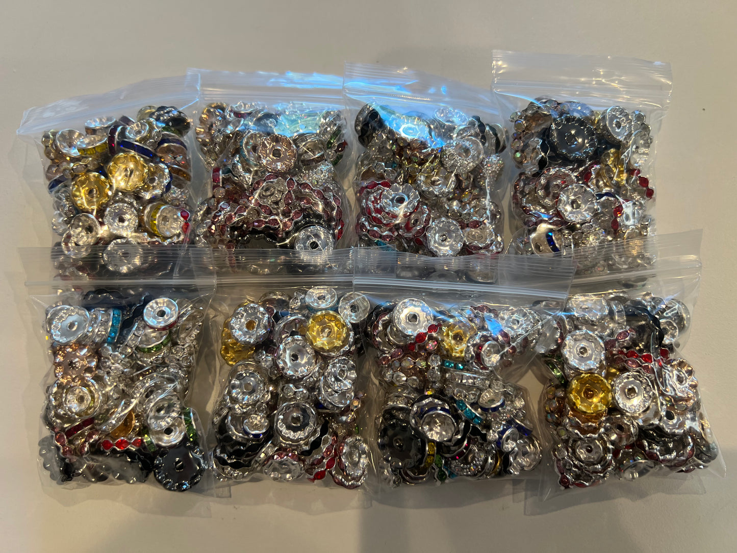 100pcd Mixed Rhinestone Spacers