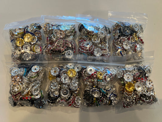 100pcd Mixed Rhinestone Spacers