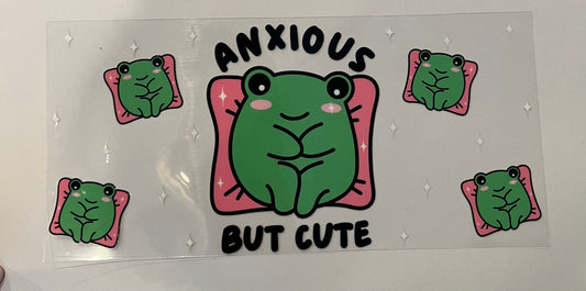 Anxious but cute frog