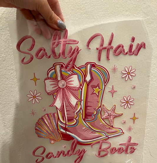 Salty hair sandy boots