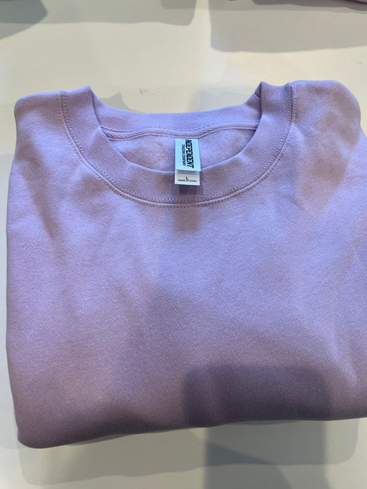 large lavender crewneck