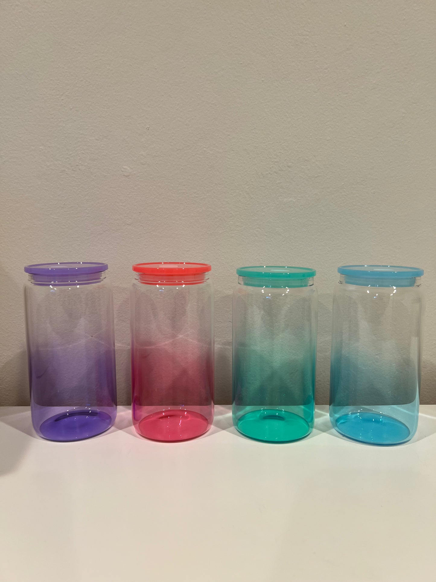 16oz Ombré glass Cups