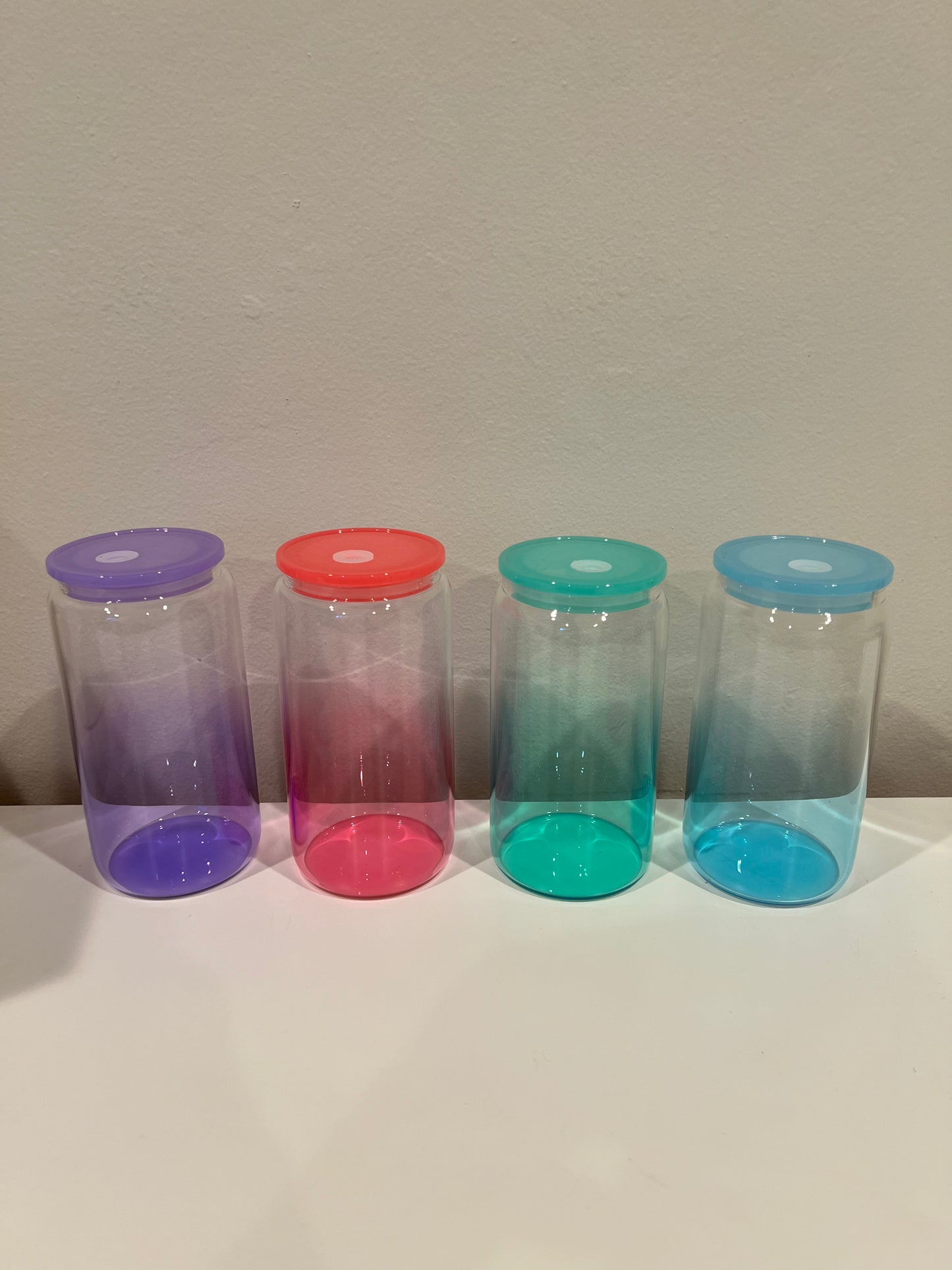 16oz Ombré glass Cups