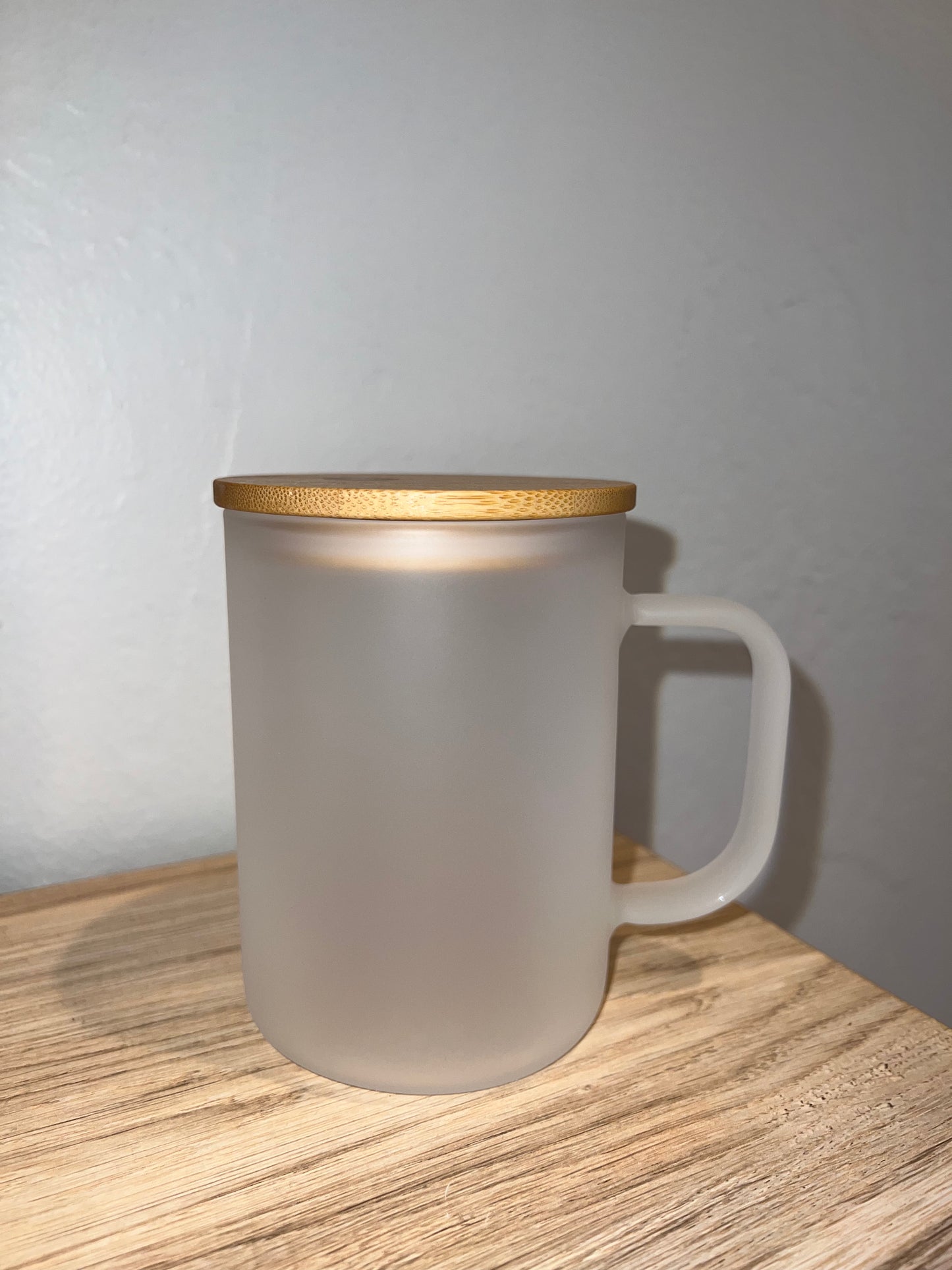 16oz Frosted Glass Mug