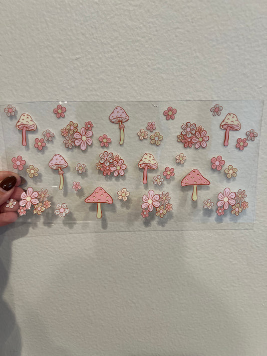 63 Floral pink mushroom