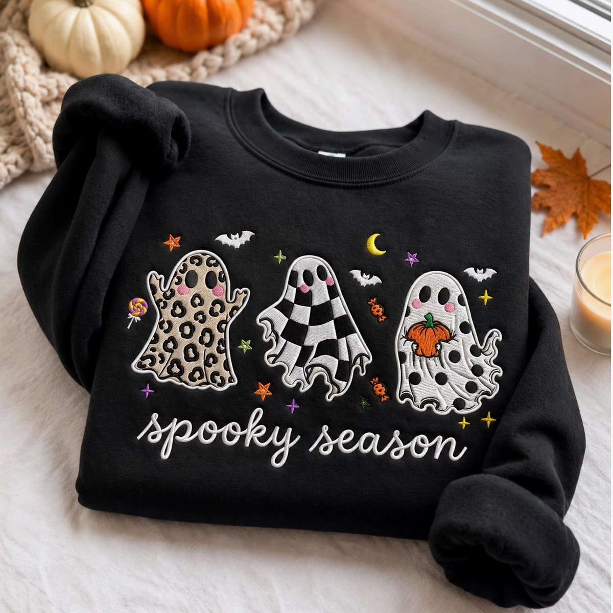 PREORDER Gildan Embroidered Black Crewneck