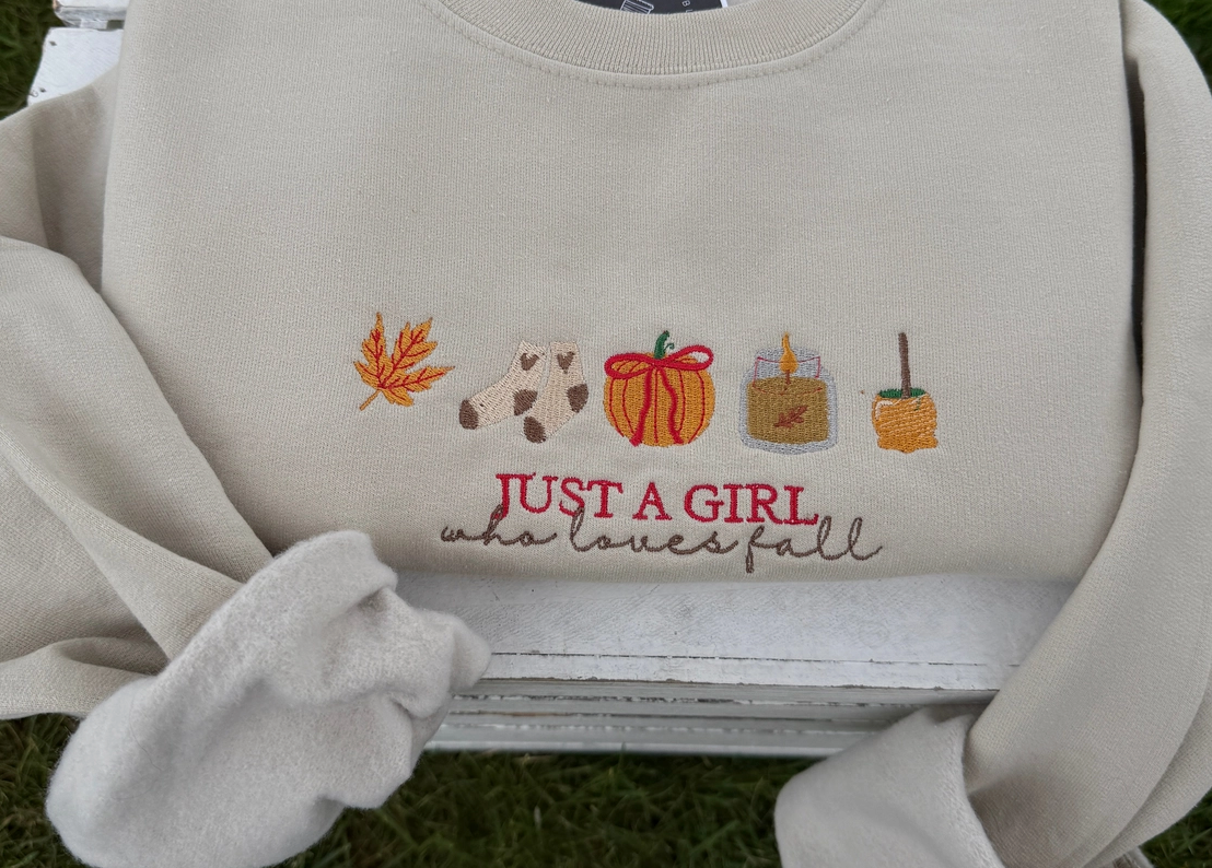 PREORDER Gildan Embroidered Fall/Sand Crewneck